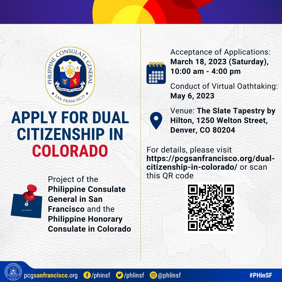 Apply For Dual Citizenship In Colorado Philippine Consulate General In San Francisco 1546