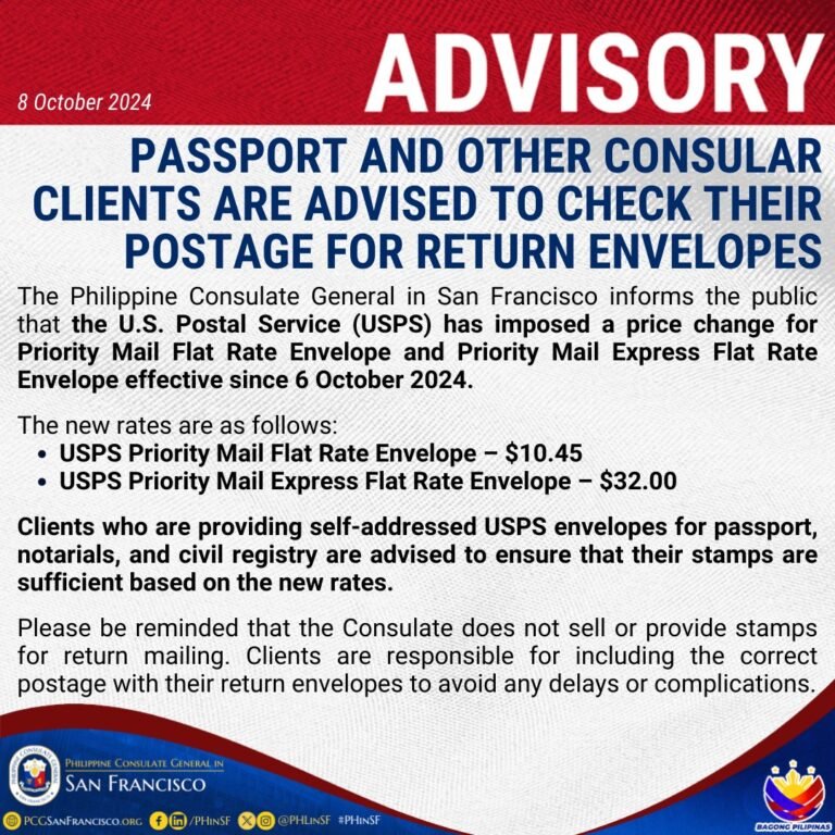 Advisory Postage October 2024